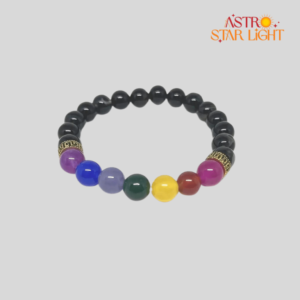 7 Chakra Black Bracelet