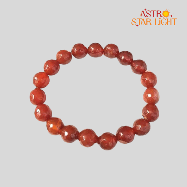 Carnelian Diamond Cut Bracelet